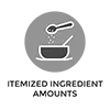 Itemized Ingredient Amounts